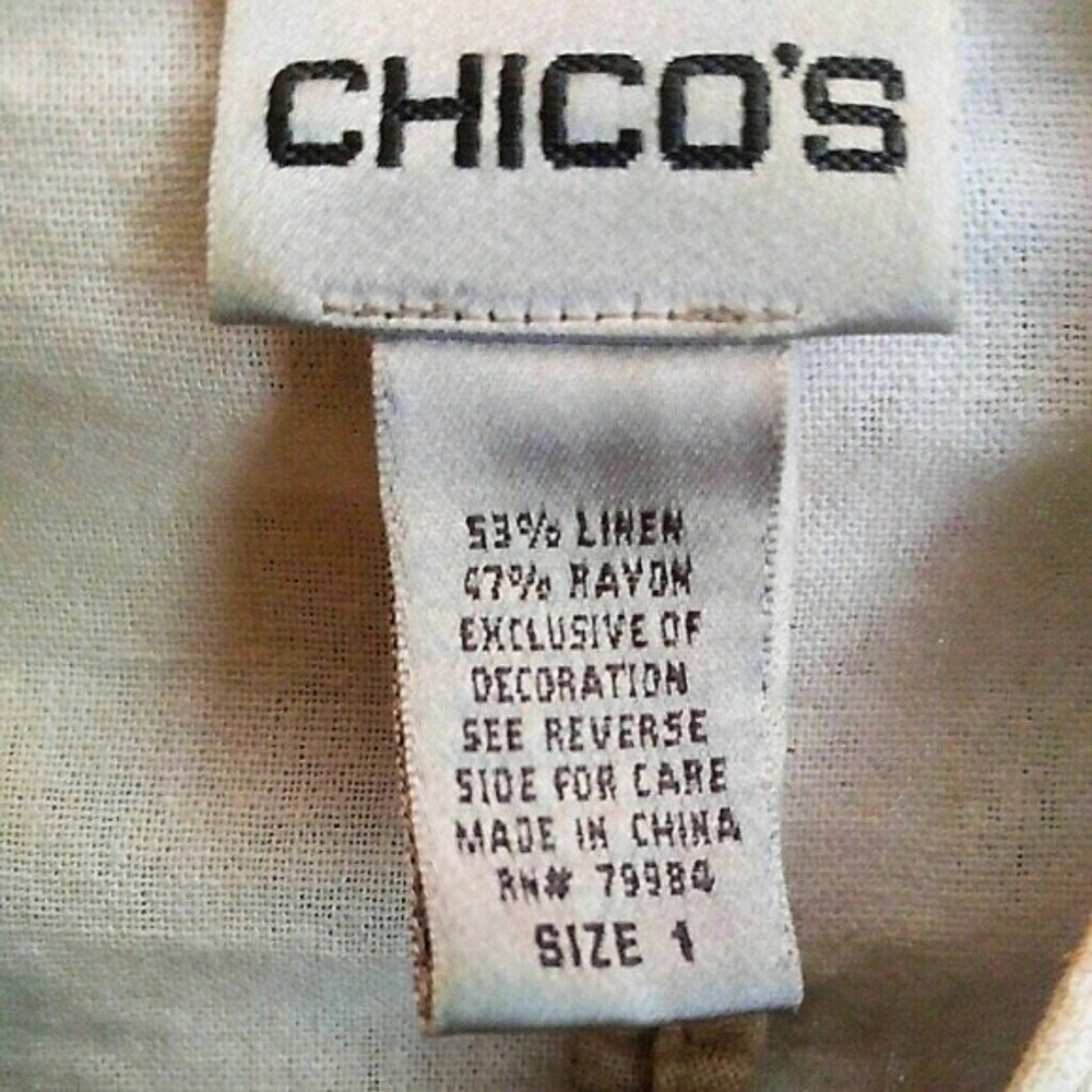 Chico's Linen Blend Jacket  M - Picture 4 of 4